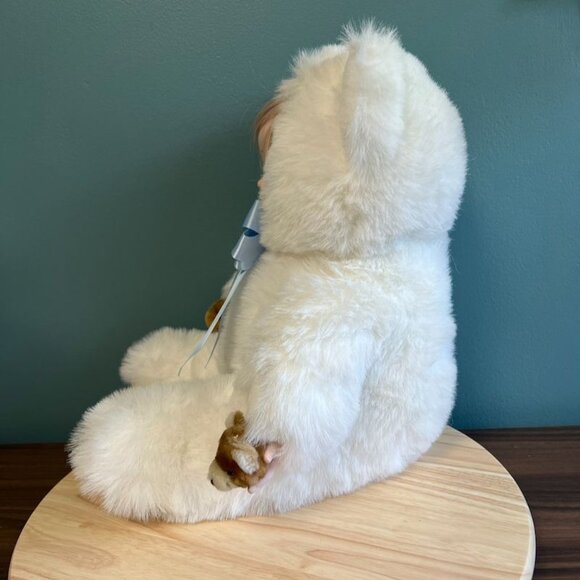 Vintage Porcelain Doll Baby Cuddle Kins From Cuddleville Crying over Bear 1991 - Picture 5 of 10